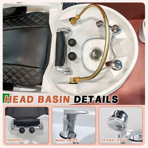 Salon de coiffure inclinable bassin de lavage bol évier Saloon chaise de shampooing de <span class=keywords><strong>Massage</strong></span> électrique et bol avec fonction de <span class=keywords><strong>Massage</strong></span> électrique des jambes - Product Image 5