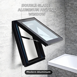 Finestra a Battente in Alluminio a Doppio Vetro con Meccanismo a Catena, Design Moderno a Sospensione Fissa per Appartamenti e Bagni - Product Image 2