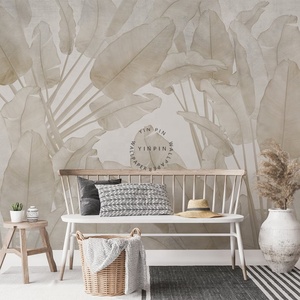Morbidi <span class=keywords><strong>alberi</strong></span> tropicali beige e foglie peeling <span class=keywords><strong>carta</strong></span> da <span class=keywords><strong>parati</strong></span> decorazione per la casa 3d - Product Image 5