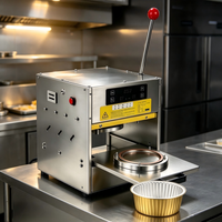 Machine de scellage manuelle pour barquettes alimentaires à emporter, scelleuse de boîtes en aluminium avec moules remplaçables