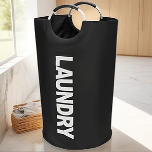 ตะกร้าผ้าขนาดใหญ่ทำจากผ้าอ๊อกซ์ฟอร์ด พร้อมหูหิ้วอะลูมิเนียม - Product Image 1