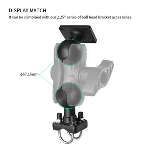แขนจับแบบสองขาต่อขนาด 5.1 นิ้ว ทำจากอะลูมิเนียม ยี่ห้อ VINmounts สำหรับลูกบอลขนาด 2.25 นิ้ว (57 มม.)  แบบ Heavy Duty  ใช้ได้กับ RAM รุ่น VIN-D-13 - Product Image 3