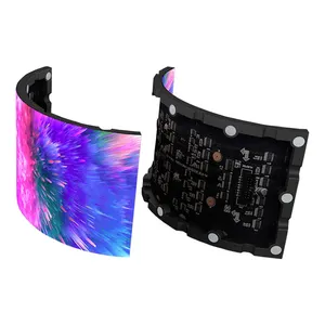 Rideau led numérique flexible Offre Spéciale, affichage intelligent, couleur, écran incurvé, panneaux vidéo led pliables, module souple