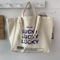 Bolsa de Mano Grande de Lona Blanca 100% Algodón con Logotipo Personalizado, Cierre de Cremallera, Diseño Plegable, Asas Dobles, Ecológica