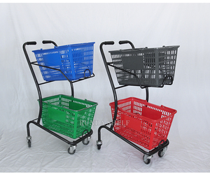 Chariot de supermarché avec roues noires Chrome plaqué pliage dépliage Caractéristiques PP Matière plastique Prix <span class=keywords><strong>Playmarket</strong></span> - Product Image 3