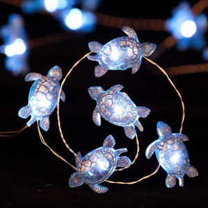 Ghirlanda Luminosa a Tema <span class=keywords><strong>Marino</strong></span> con Tartaruga Marina, Lampada a Corda USB Ricaricabile per Decorazioni Casa, Matrimoni e Feste di Compleanno - Product Image 1