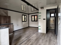 Maisons conteneurs à double aile, petites villas préfabriquées modernes, maisons préfabriquées à déploiement rapide, maison pliable