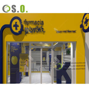 Vitrine de pharmacie moderne personnalisée Présentoir de meubles de pharmacie Étagères de pharmacie en bois - Product Image 4