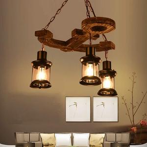 Americano Retrò Loft <span class=keywords><strong>Lampadari</strong></span> Personalità Creativa Barca di Legno di Arte Deco Luce Del Pendente Stile Country Illuminazione Interna <span class=keywords><strong>A</strong></span> Led - Product Image 6