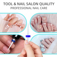 HYTOOS Embouts de ponceuse à ongles coniques en céramique blanche pour nettoyer les cuticules et préparer la peau, outils pour les techniciens en manucure