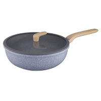 6 Buah Set Peralatan Masak Anti Lengket Panci dan Wajan Set Peralatan Masak Lapisan Batu Granit Anti Lengket Set Peralatan Masak Induksi Bebas PFOA