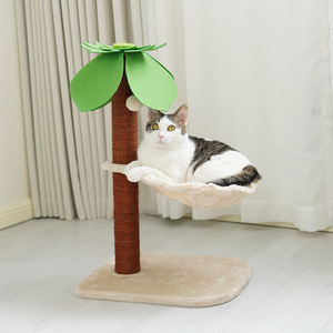 Jia Ni Cat Arbre à chat en sisal avec poteau à gratter, hamac et structure d'escalade, Fournitures pour animaux de compagnie - Product Image 2