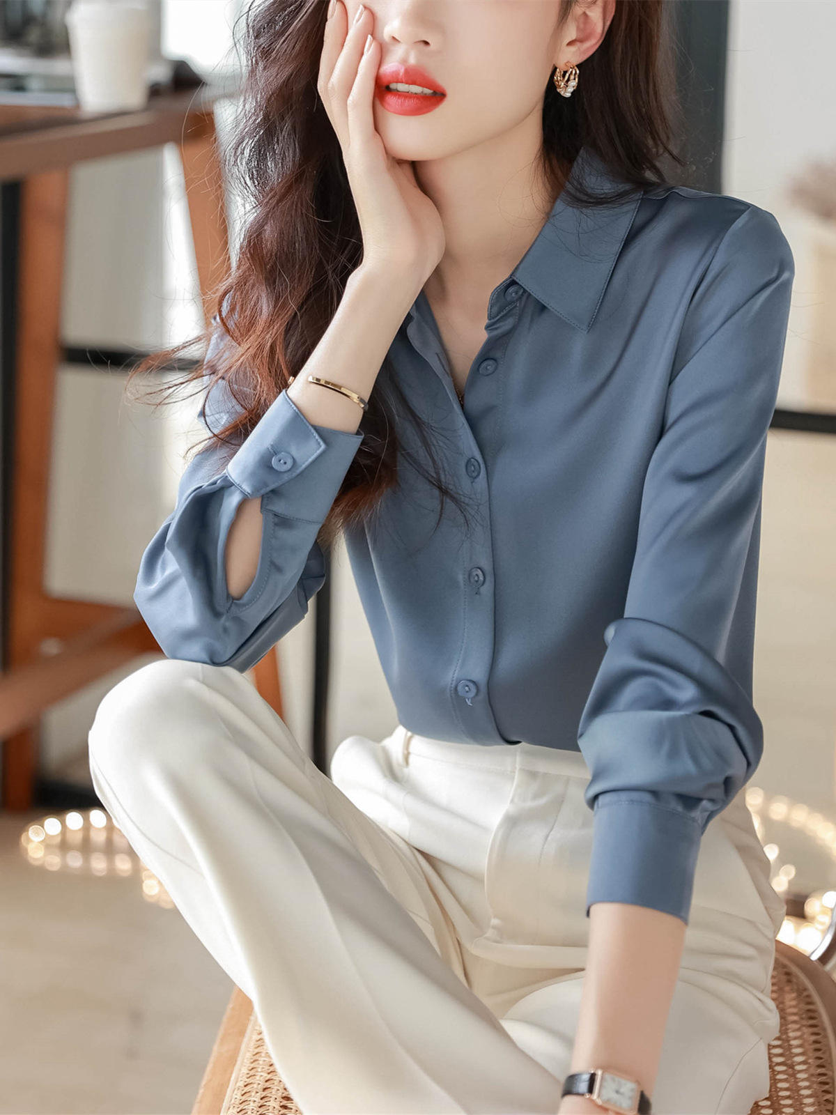 aere wrinkle acetate satin tunicaere wrinkle acetate satin tunic