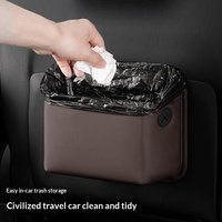 Poubelle de voiture grande capacité, sac de rangement multifonction suspendu, imperméable, anti-fuite, en PVC, pour sièges avant et arrière de voiture