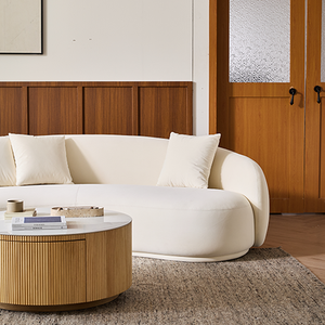 <span class=keywords><strong>Canapé</strong></span> sectionnel incurvé moderne VOXHOME Nordic pour salon, chambre à coucher, meubles en tissu <span class=keywords><strong>velours</strong></span>, <span class=keywords><strong>canapé</strong></span> brun 3 places - Product Image 3