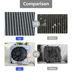 Radiateur en aluminium à 3 rangées GTGMOTO avec cache et ventilateur, compatible avec Ford F100 F250 F350 4.2L de 1953 à 1956, <span class=keywords><strong>1954</strong></span>, 1955 - Product Image 4