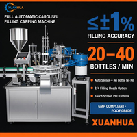 Machine de bouchage rotative automatique XUANHUA pour flacons en verre de 5 à 50 ml, haute précision, pour shampoing, gel, vernis à ongles, eau pure, poudre