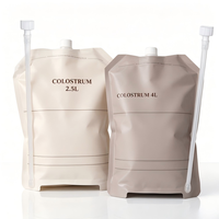 Sac de stockage de lait de colostrum 2,5L 4L, poche d'alimentation pour veau avec valve de distribution pour pasteurisation et congélation, fournisseur OEM de produits laitiers
