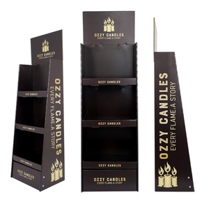 ชั้นวางสินค้าแบบตั้งพื้นสำหรับร้านค้า ทำจากกระดาษแข็ง รีไซเคิลได้ พิมพ์ลายได้ตามต้องการ เหมาะสำหรับวางสินค้า POP ขนม และสินค้าปลีกอื่นๆ แบบพกพา - Product Image 3