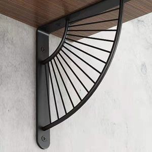 GQK Modern Design Z-Shaped Wall-Mounted Metal Storage Rack Partition Single Board Support <b>Bracket</b> Strong & Easy Installation - Product Image 2