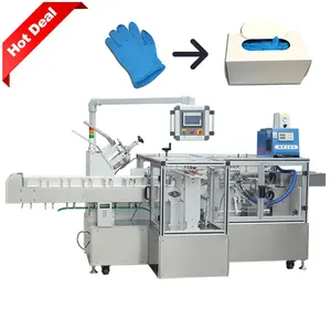 Y-pack automatic medical latex/nitrile disposable plastic gloves paper carton box packing machine without Plastic bag
