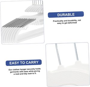 Perchas de Plástico Resistentes para Ropa, Perchas Antideslizantes para Abrigos, Perchas de Plástico Ahorradoras de Espacio con Diseño Antideslizante para Armario - Product Image 5