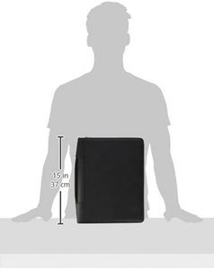 Portafolios Ejecutivo con Cierre y Carpeta de 3 Anillas Extraíble y Bloc de Notas Tamaño Carta, Carpeta con Cierre Negra, Muestra Gratuita - Product Image 2