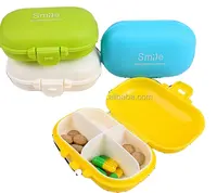 High Quality Portable Plastic Pillbox, Custom Made Pill Box with lock four small points