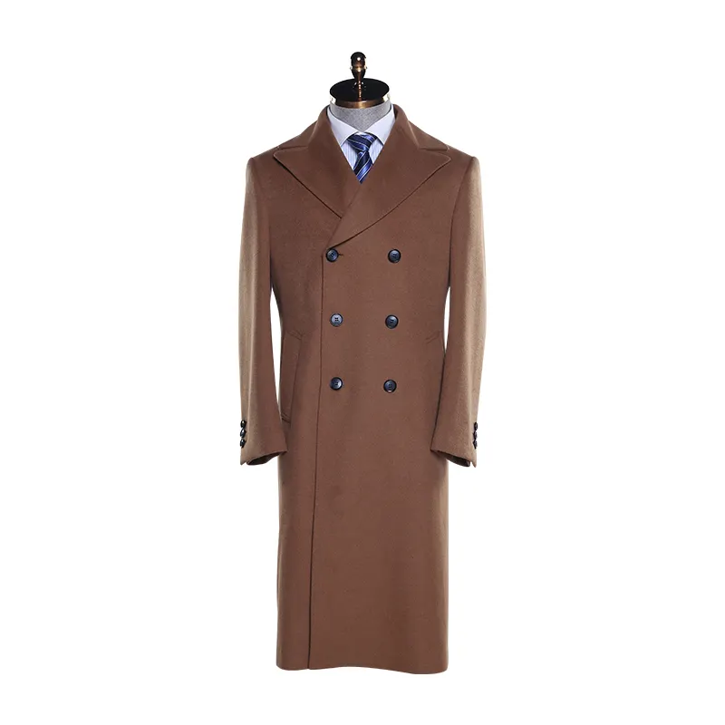 Top Quality classic winter wool coat for men overcoat men wool double breasted long overcoat