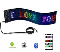 Panneau LED à commande par application, yeux de camion, 10 cm * 35 cm, étanche, utilisation en intérieur pour voitures