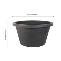 Pot de fleurs suspendu en PP léger de grande capacité, diamètre 14 pouces, style moderne classique, taille personnalisable, pour jardin extérieur