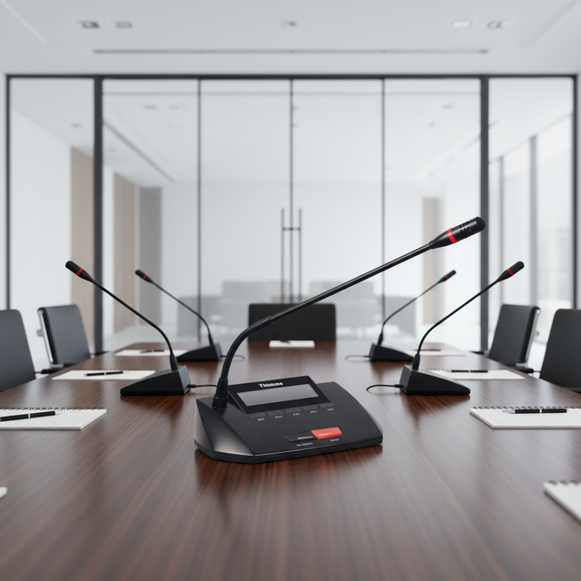 Thinuna VA-355C Digital Conference System Discussion Vote Dynamic Check-in Function Processor Host Unit Gooseneck Microphone