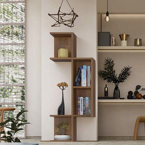 Estantería Flotante en Forma de E de Madera DU'S, Estante de Exhibición y Almacenamiento - Product Image 1