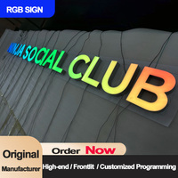 Fabricante personalizado LED signo canal letra 3D acrílico interior negocio signo tablero personalizado programas humo tienda resistente al agua