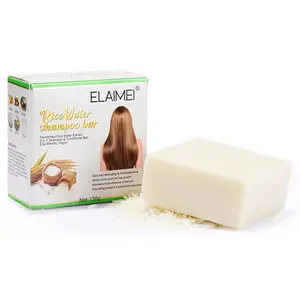ELAIMEI Handmade Rice Soap Natural Plant Face Wash Soap Cleanser Bath Care Shampoo all-purpose soap