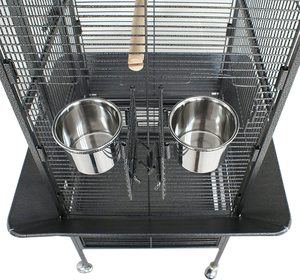 YOELLEN _ _ _ _ _ _ _ _ _ _ _ _ _ _ _ _ _ _ _ _ inç siyah Chinchilla Finch paslanmaz çelik metal demir papağan kanarya muhabbet kuşu pet büyük kuş kafesi - Product Image 4