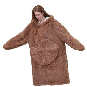 Oversized Custom TV Wearable Pocket Fleece Warm Blanket Hoodie <strong>Oodie</strong> With Sleeve Sweatshirt Winter Housecoat - Product Image 3