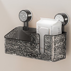 Suction Cup Wall Mounted <b>Storage</b> <b>Rack</b> Rectangle Polished Punch Free Bathroom Cosmetic Organizer - Product Image 4