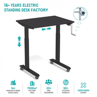 Support de bureau manuel en métal au design moderne, ergonomique, installation facile, pour usage domestique ou professionnel, réglage de la hauteur extensible, bureau escamotable