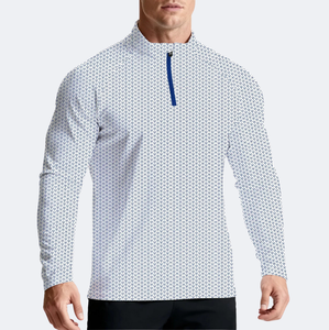 Sudadera con Capucha de Golf de Alta Calidad con Cierre de Cremallera de 1/4 y Cuello con Botones, Bordada con Logotipo Personalizado, para Hombre - Product Image 4