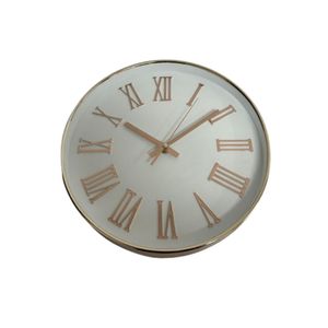 Horloge murale design moderne chiffres romains quartz silencieux analogique métal salon installation facile - Product Image 1