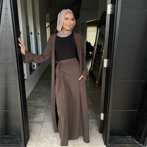 Abaya 2026 Eid Ramadan, ensembles de vêtements musulmans pour femmes, haut et <span class=keywords><strong>jupe</strong></span> en 2 pièces, ensemble coordonné Abaya, vêtements islamiques pour femmes - Product Image 3