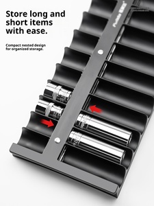 Magnetic Socket Organizer Rack Set | Strong Magnet Holder Rail <b>Tool</b> Storage Strip for Metric & Sockets A13 <b>DIY</b> Socket Organizer - Product Image 3