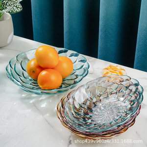 Assiette à fruits en cristal ronde, petite et grande taille, pour les fêtes, la maison, les collations - Product Image 3