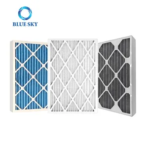 Factory Price Customized Size MERV 11 13 14 16 Cardboard Frame Pleated AC Furnace Air Filter for HVAC Systems