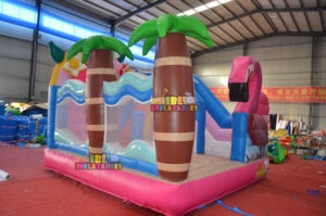 Castillo Inflable Personalizado <span class=keywords><strong>de</strong></span> Fábrica con Diseño <span class=keywords><strong>de</strong></span> Flamenco, Castillo Inflable Comercial para Alquiler <span class=keywords><strong>en</strong></span> Fiestas al Aire Libre - Product Image 3