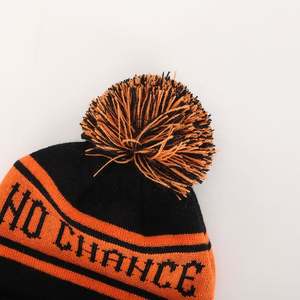 Gorro de punto con logotipo bordado personalizado, venta al por mayor, gorro de esquí cálido para invierno, gorro teñido de alta calidad OEM liso acrílico 100% Unisex - Product Image 2
