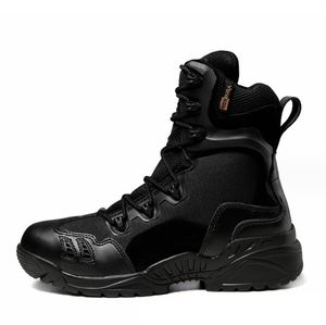 Botas Tácticas de Combate TSB11-2, Transpirables, con Malla de Drenaje, Color Marrón y Negro, para Desierto y Selva, de Cuero Genuino - Product Image 1