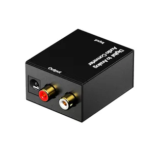 Konverter Audio Coax Coaxial Toslink Ke Analog RCA L/R Digital Optik 3.5MM dengan Kabel Serat/USB