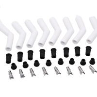 Kit de 8 bougies d'allumage en céramique haute performance blanches, style 45 degrés et droit